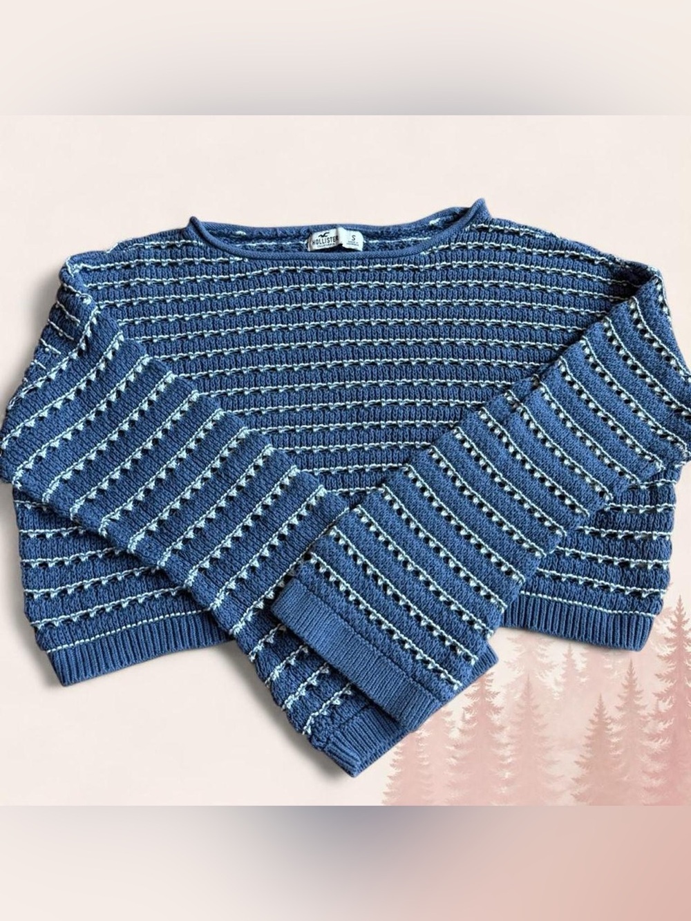 Hollister Cropped Knit Sweater – Size Small